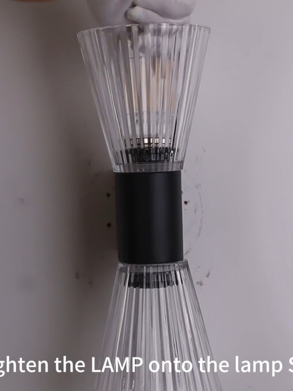 Wall Mount Lighting Fixture in gold- Classic Ribbed Design 2 sets in open box
